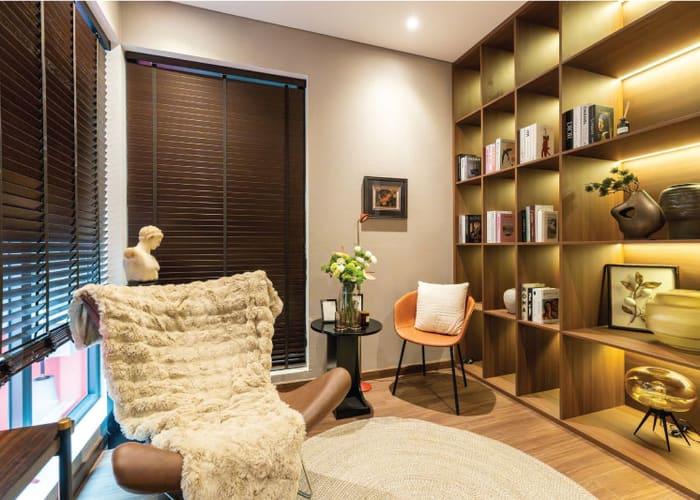 Mặt bằng minh họa Nhà mẫu · góc làm việc — Palm River