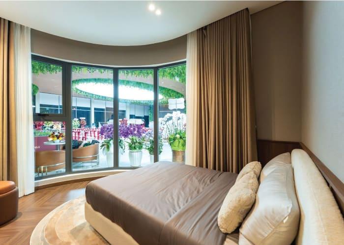 Mặt bằng minh họa Nhà mẫu · không gian sinh hoạt — Palm River
